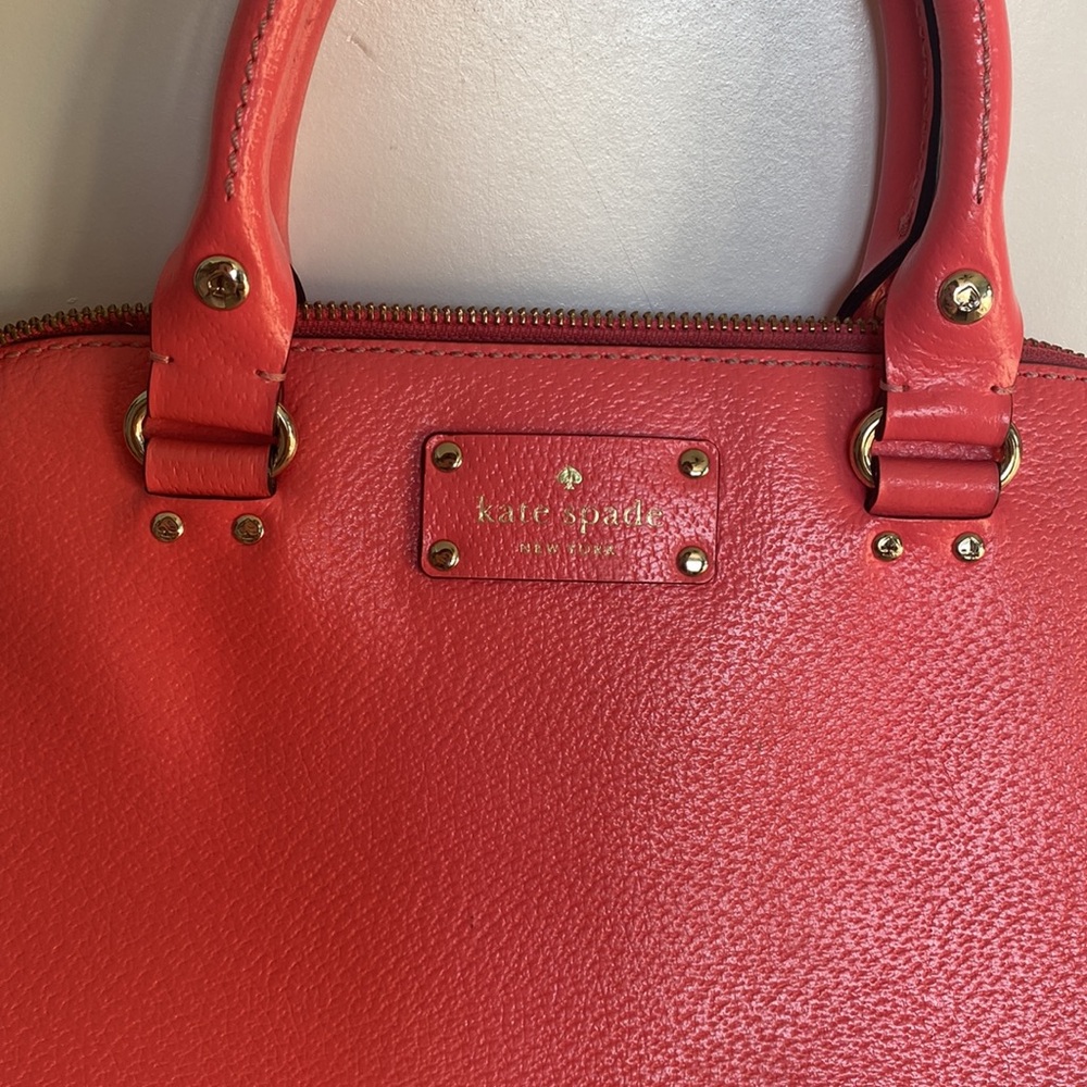 Kate Spade Beautiful Pink Satchel Handbag With Crossbody Strap With Handles - Picture 5 of 14